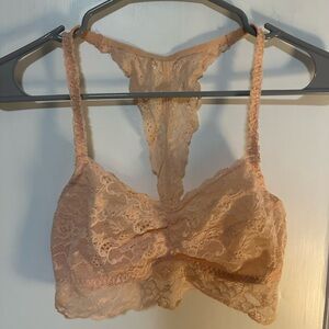 PINK Victoria's Secret Lace Bralette in Soft Peach